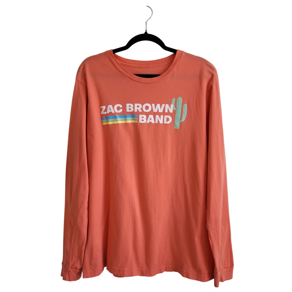Zac Brown Band 2019 Tour Long Sleeve T Shirt Down The Rabbit Hole Mens Large